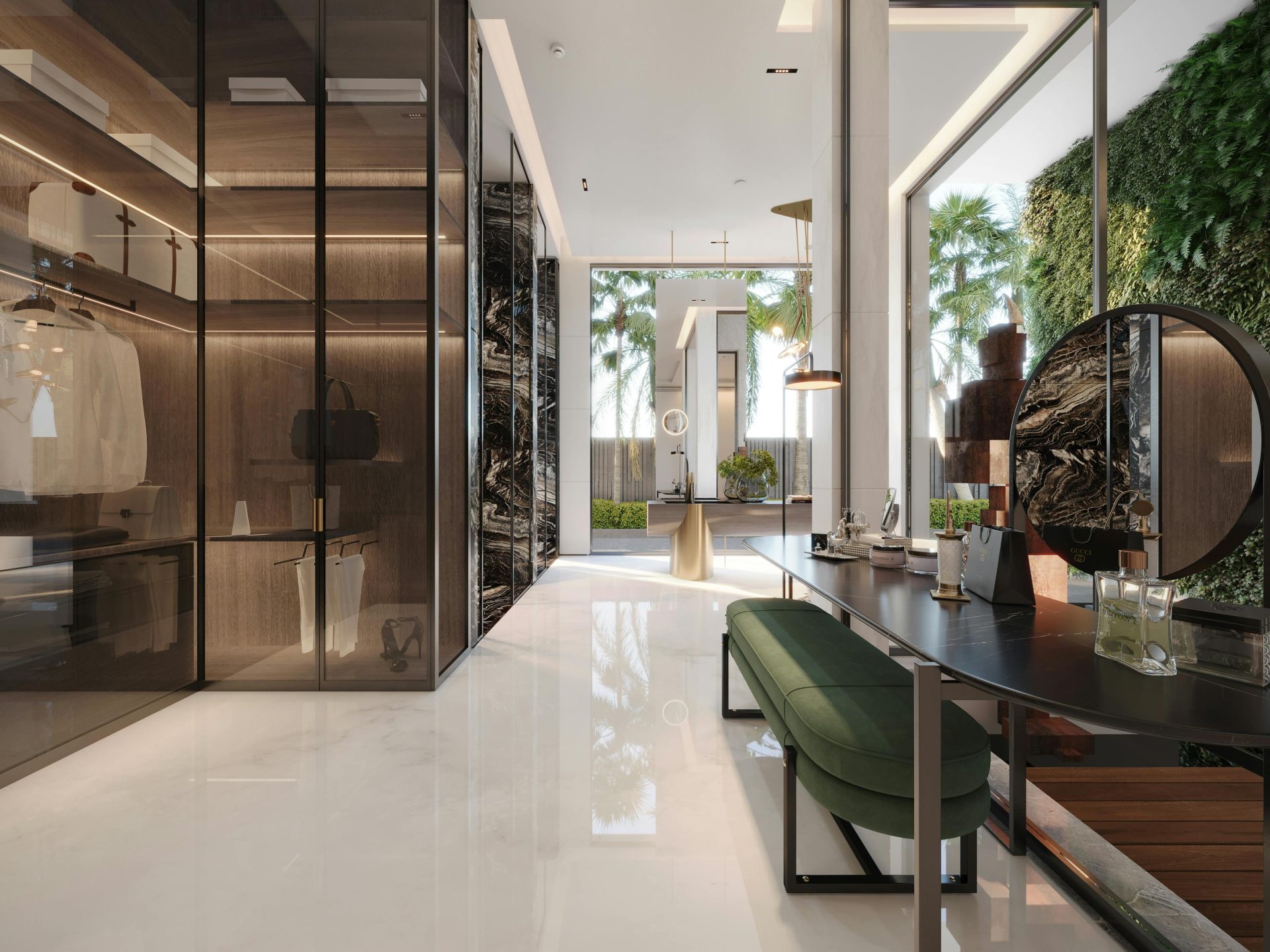 Explore a luxurious and modern home interior featuring elegant decor and stylish architecture.
